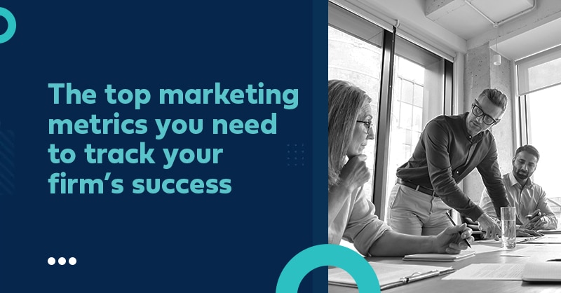 Essential marketing metrics guide in a corporate setting, with business professionals actively engaging.