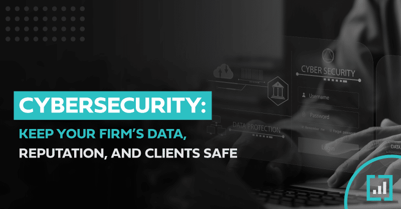 Promotional cybersecurity guide highlighting data protection in a professional setting.